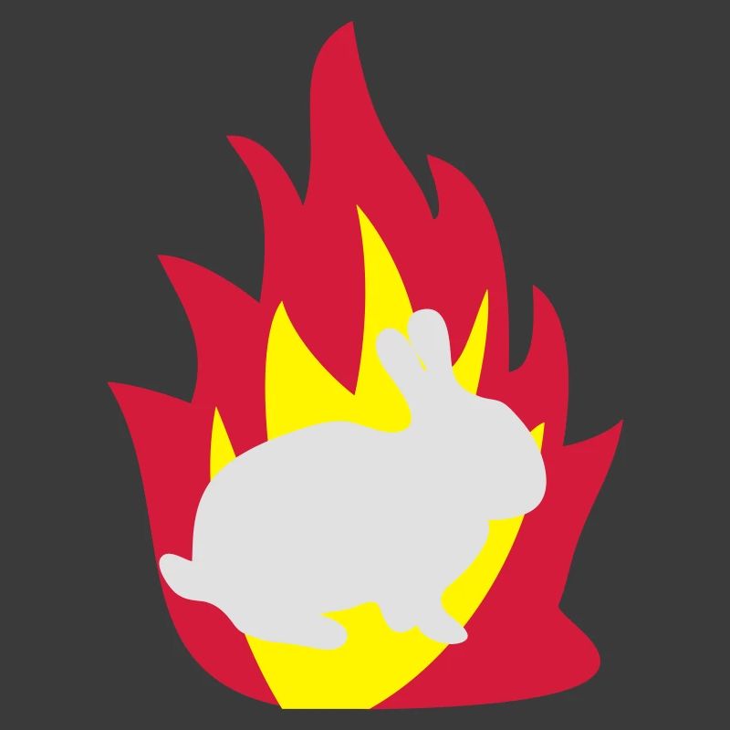 Lapin dans le feu