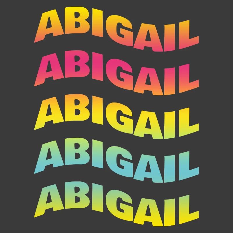 Abigail t-shirt text wave effect wave effect