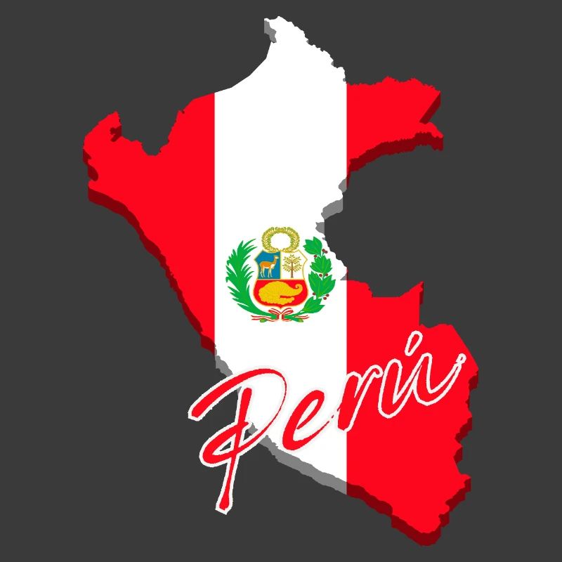 Drapeau du Pérou, carte drapeau du Pérou