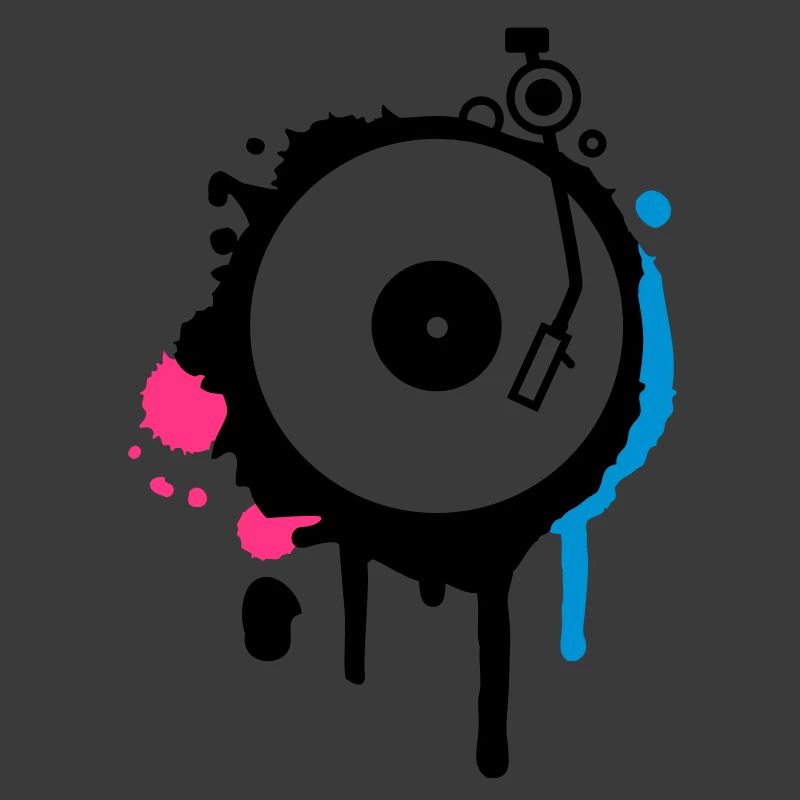 une table tournante et bras de lecture des graffit