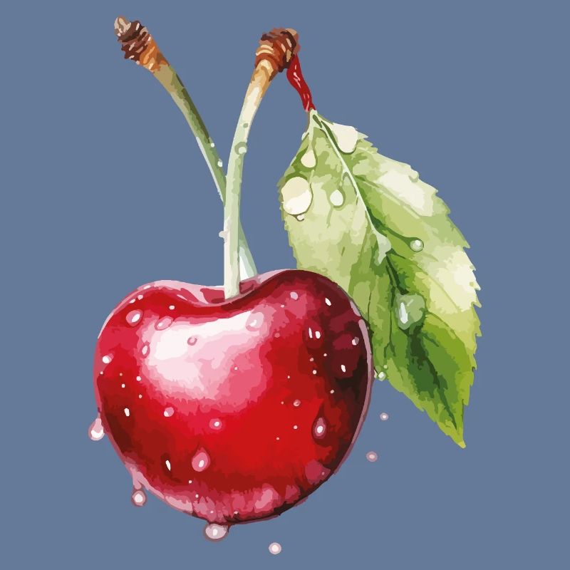 Fruchtige Kirsche mit Wassertröpfchen