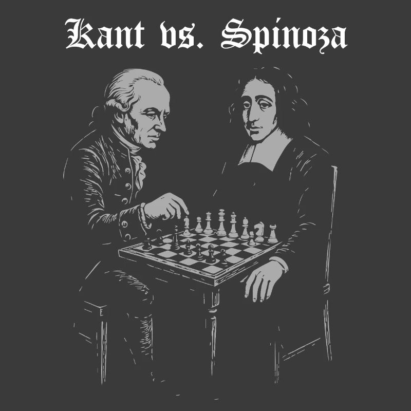 Kant vs Spinoza Playing Chess Design