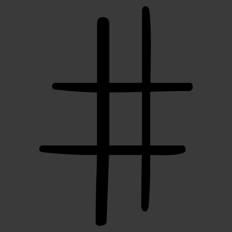 Hashtag Symbol Social Media Geschenkidee