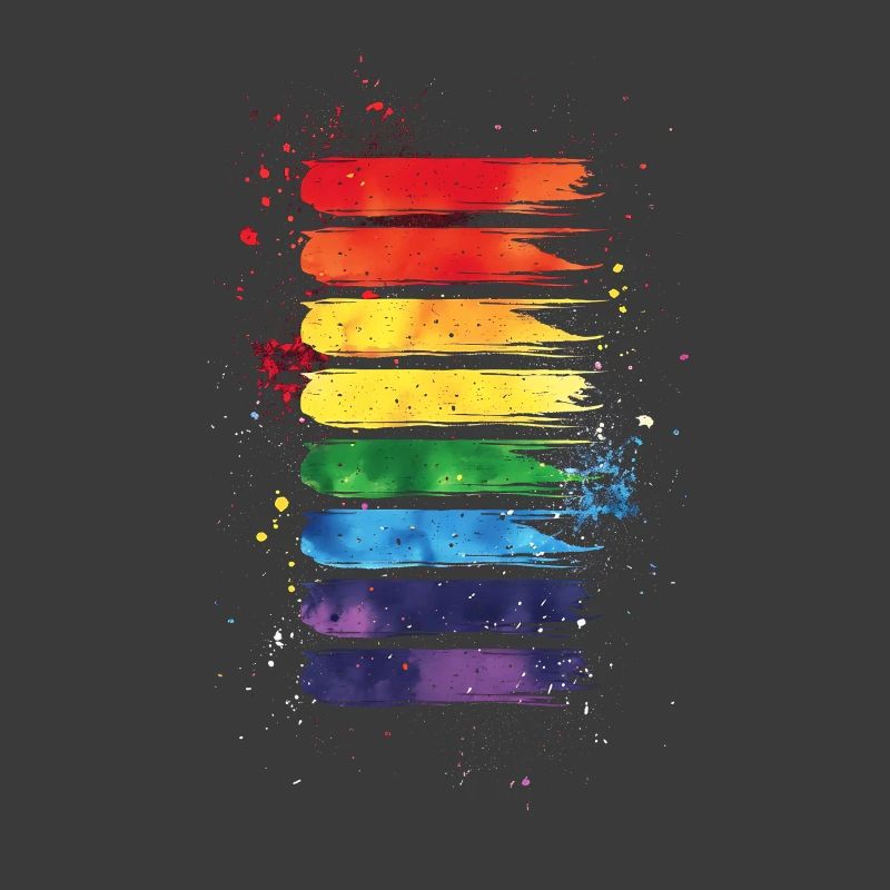 Subtle and Cool Dripping Pride Flag Rainbow Design