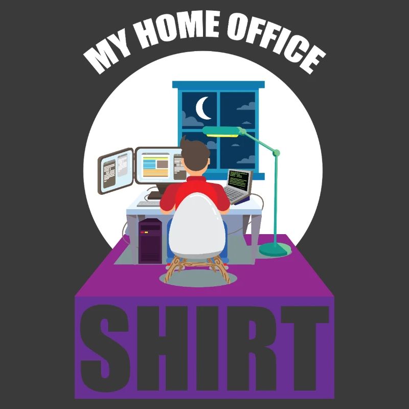 Night Shift Coder Programmer Desk Graphic