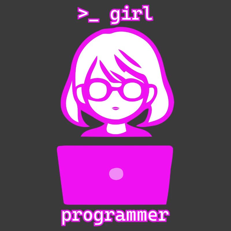 Frau mit Computer girl programmer