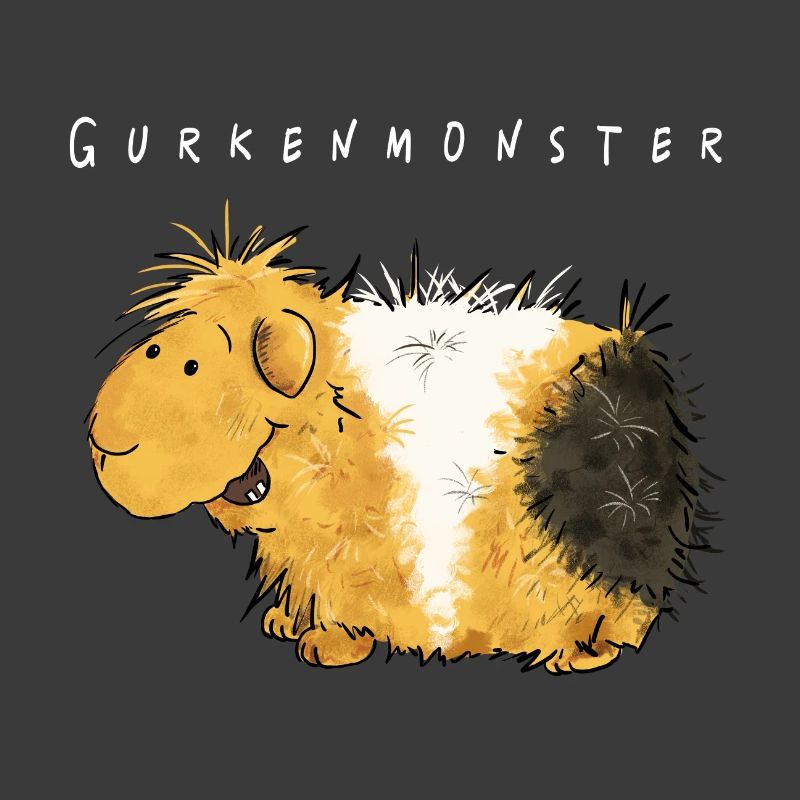 Monstre de concombre drôle je bande dessinée cochon d'inde