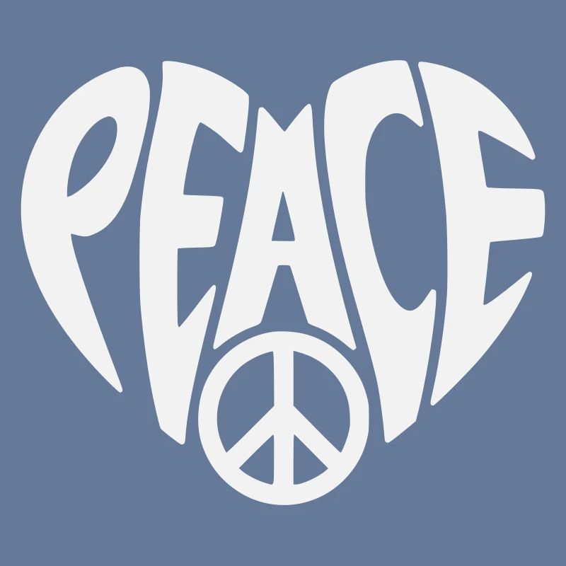 Peace Herzdesign mit Peacezeichen