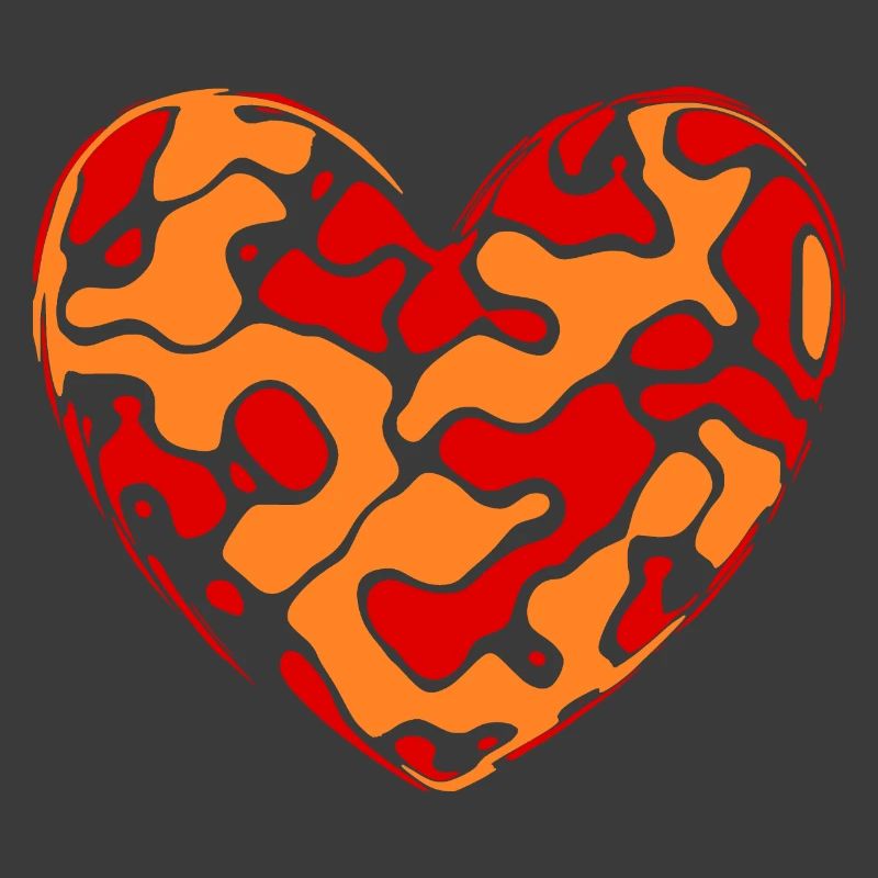 orangenes Herz Herzen Geschenk Muttertag Mutter