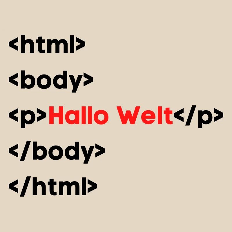 Hallo Welt HTML – Lustiges Programmierer & Coding 