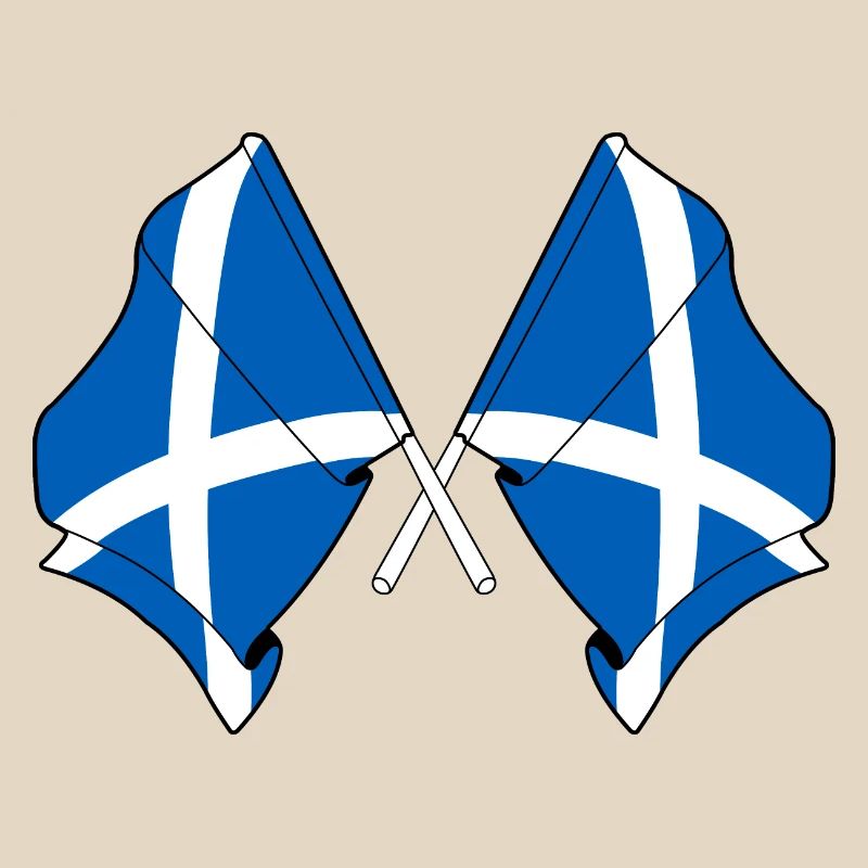 Deux drapeaux croisés de l’Ecosse