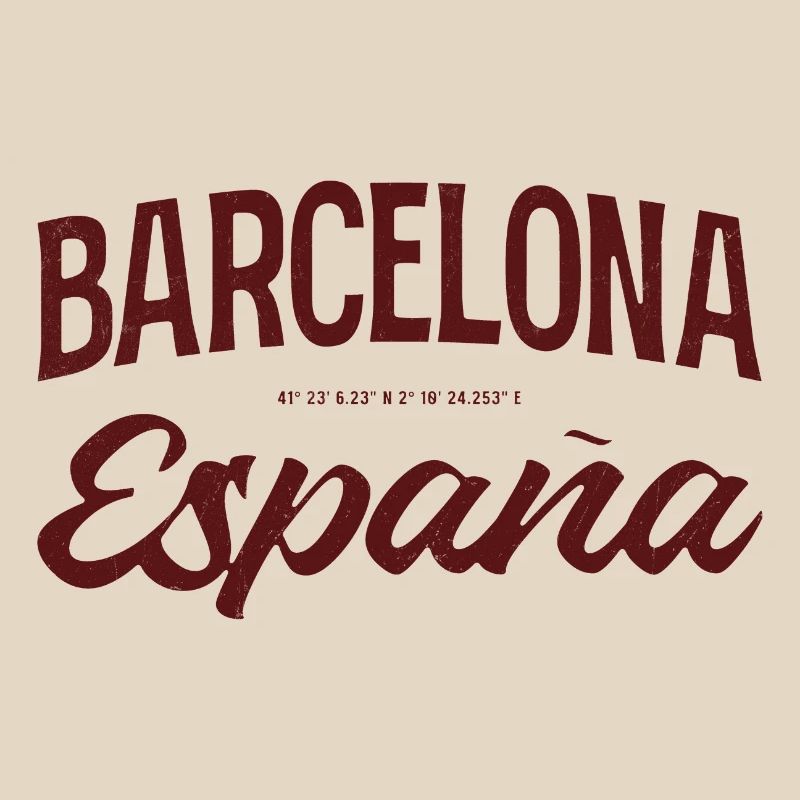 Barcelona Spanien Script Logo