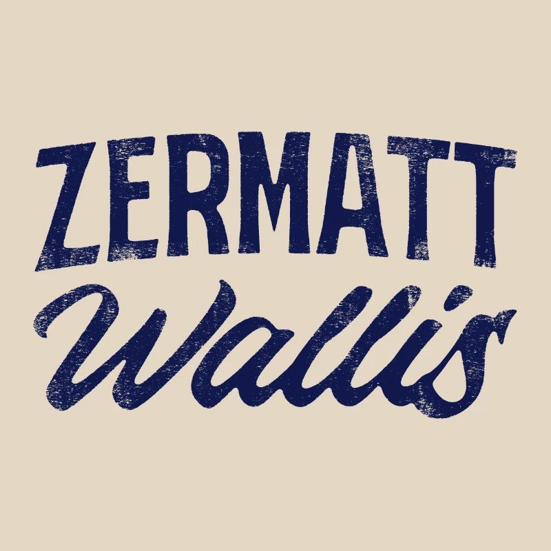 Zermatt Wallis Alpine Script