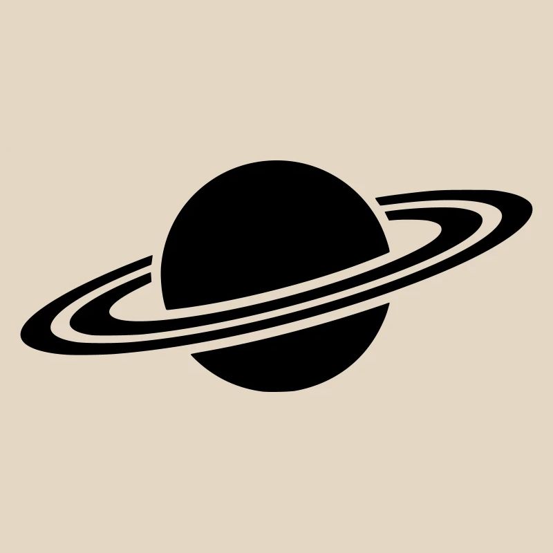 Silhouette de l’anneau de la planète Saturne