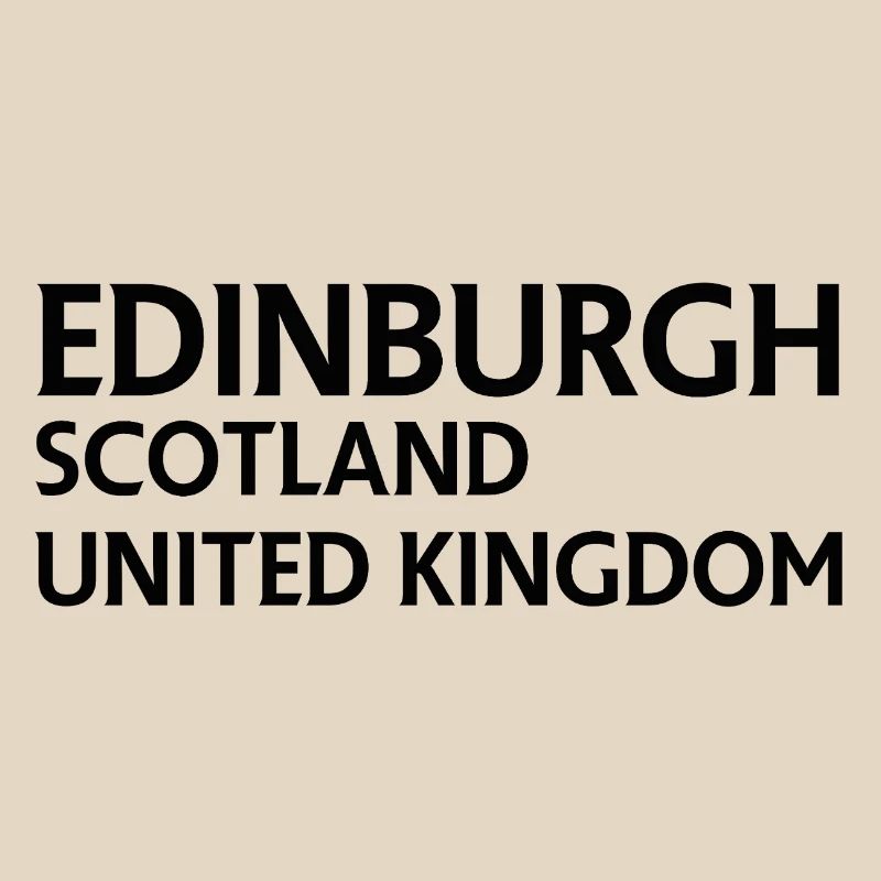 Édimbourg – Écosse Textdesign