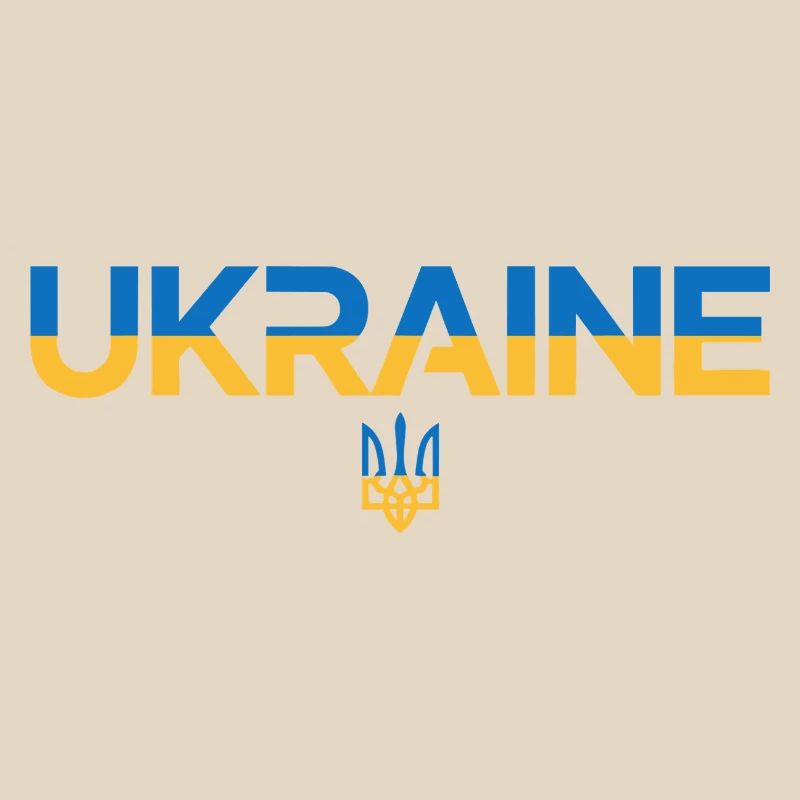 Drapeau de l’Ukraine Trident Emblem Art