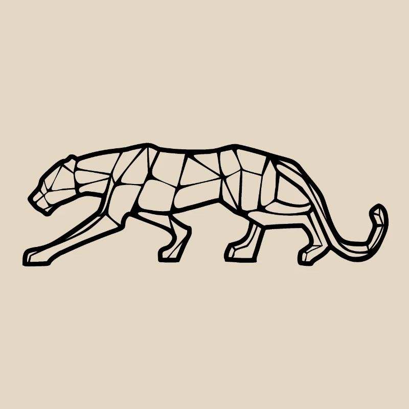 Geometrisches Design des Panthers