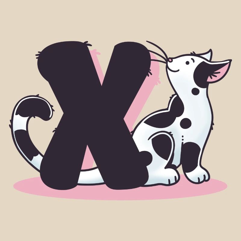 Katze Buchstabe X