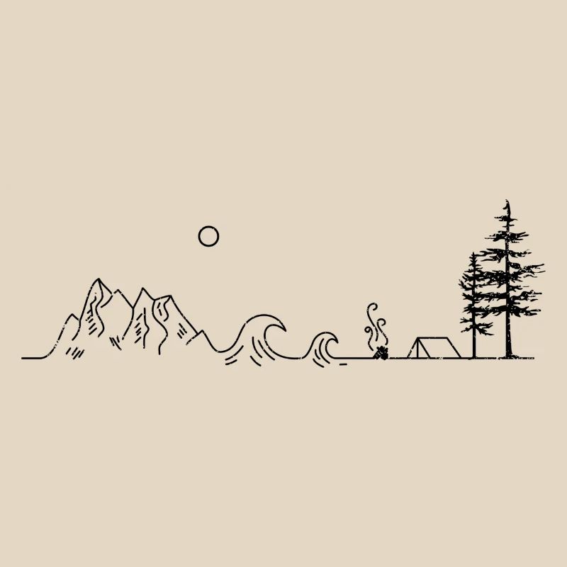 Mountain Line Waves and Camping