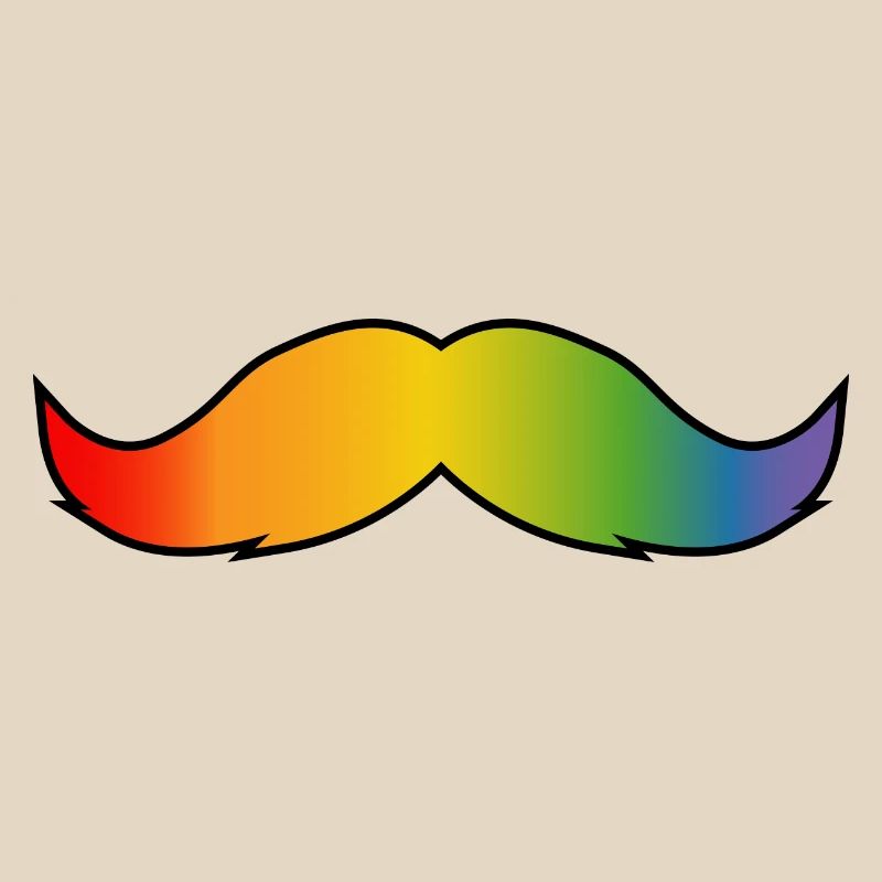 Regenbogen Bart queer schwarz