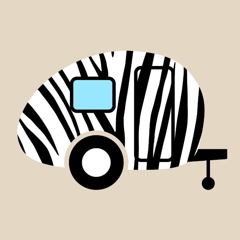 Caravan Caravan Zebra Pattern Holiday Camping