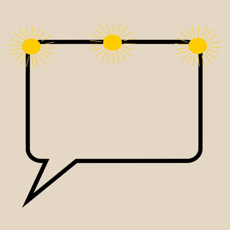 Speech bubble comic sun text design yourself