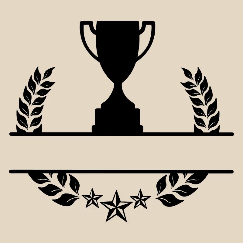 Laurel wreath monogram cup