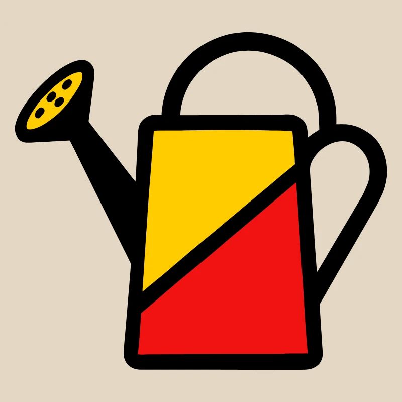 Two-tone watering can tool vegetable gardener