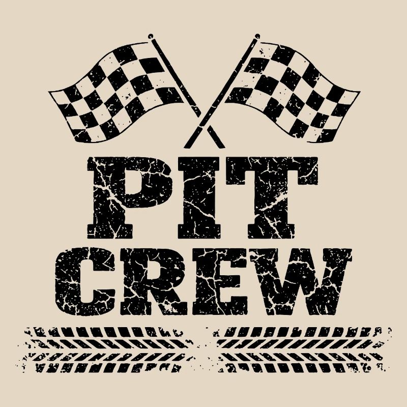 Pit Crew Équipe de Course Automobile Vintage