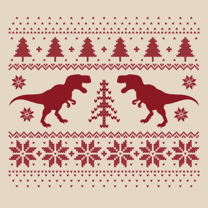 Dinosaurier-Weihnachtspullover