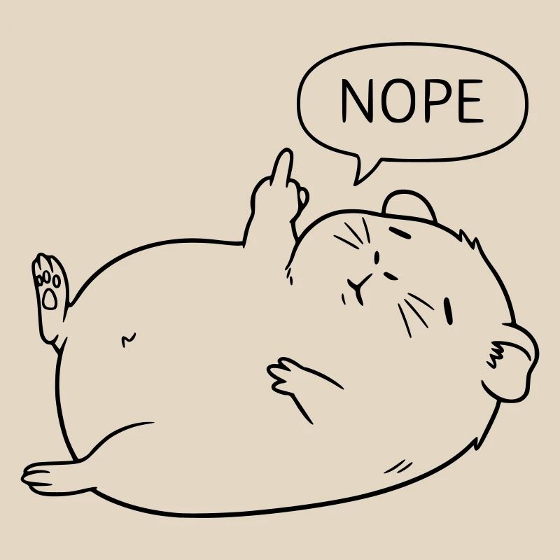 Nope Meerschweinchen | Süßes Statement Design