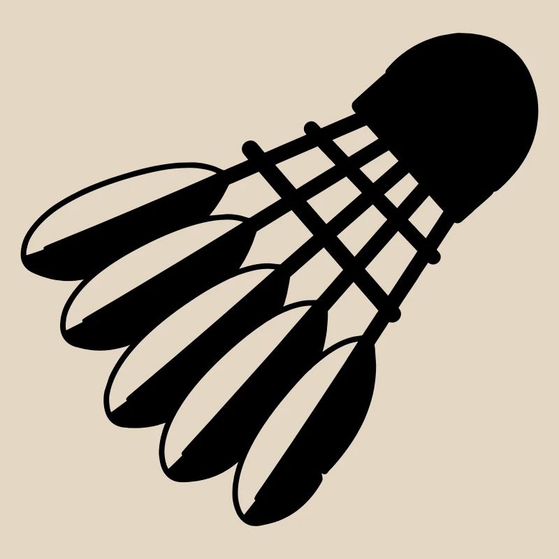 Badminton Shuttle Logo mit Federn