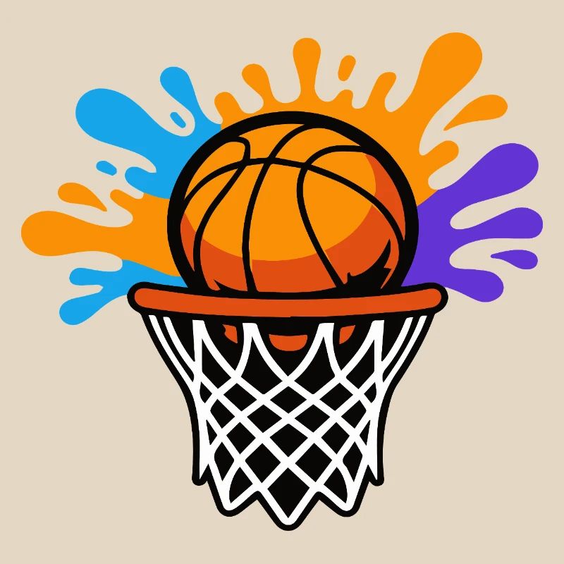 Basketball Splash Dunk Graphic Design