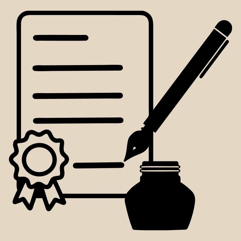 Contrat avec joint laqué