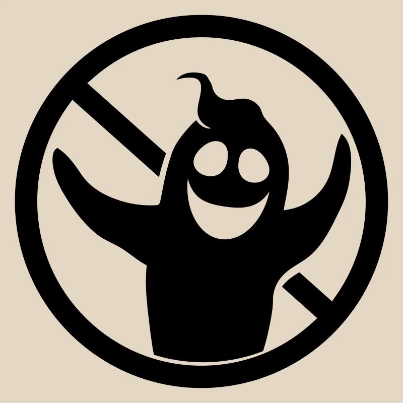 black sign symbol forbidden sign ghost ge
