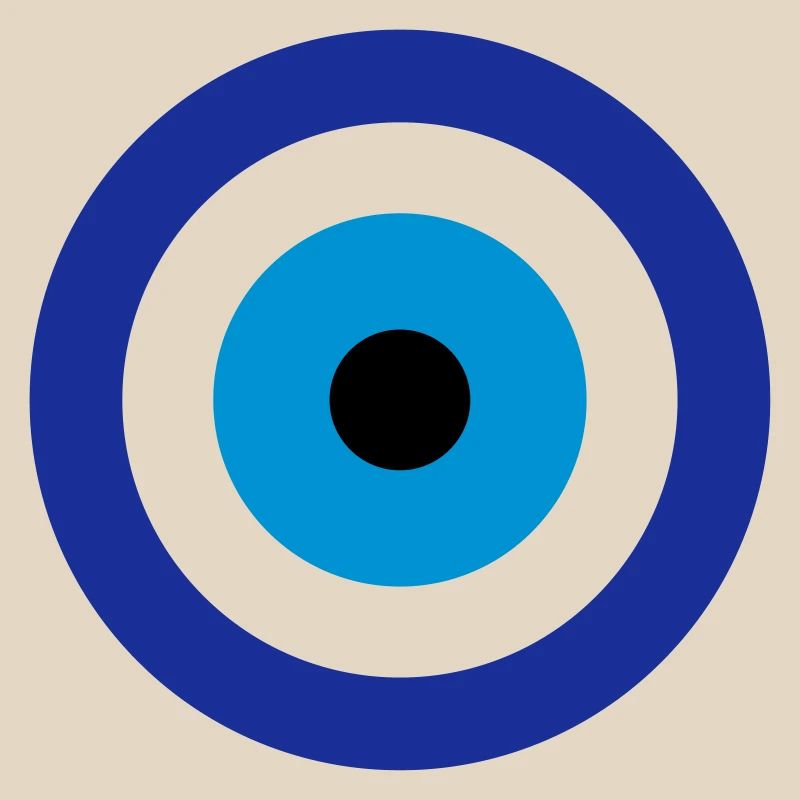 Blaues böses Auge