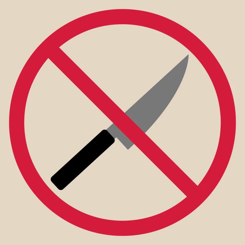 Verboten Schild Messer
