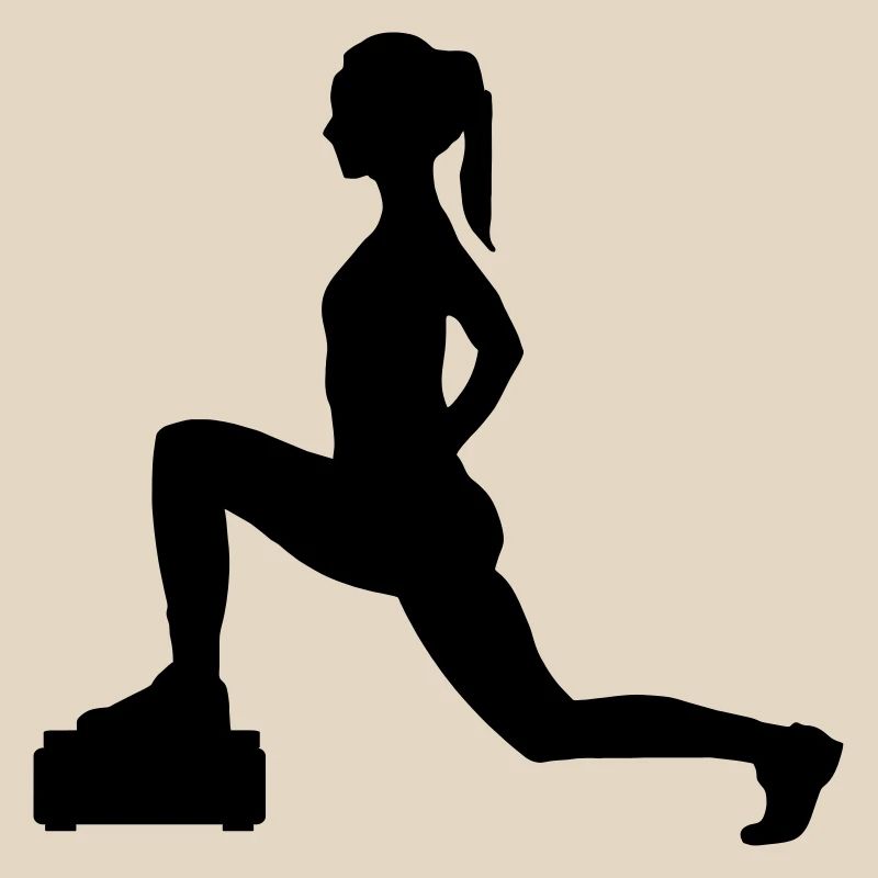 Mädchen oder Dame, die Schritte oder Aerobic macht