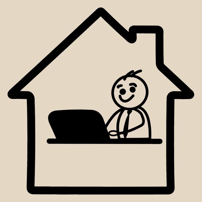 Work at home simple logo