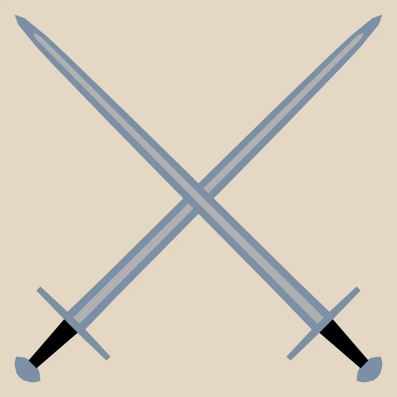 Crossed swords.
