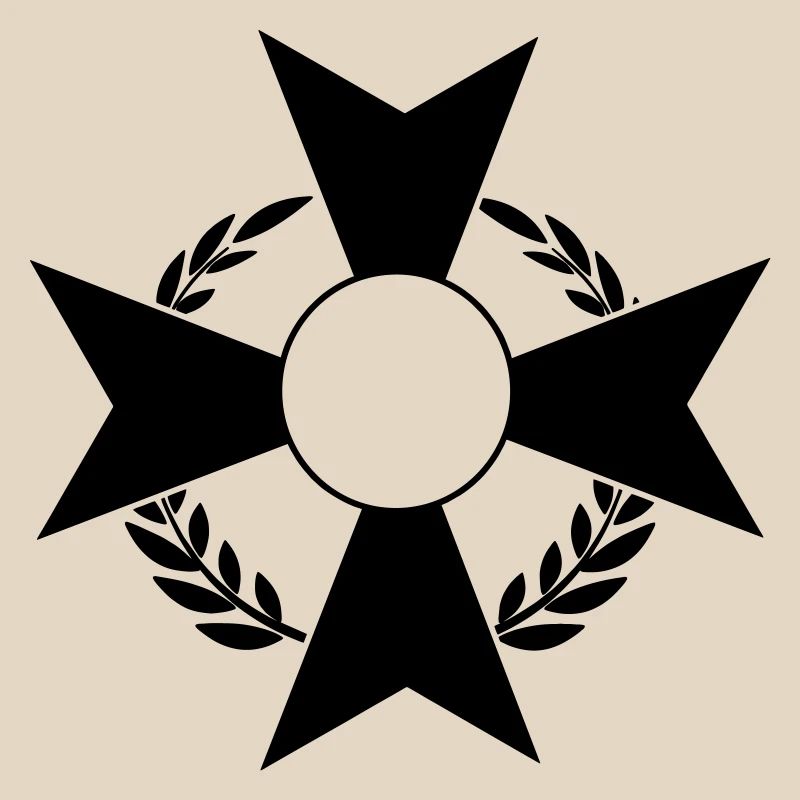 Croix militaire avec couronne de laurier