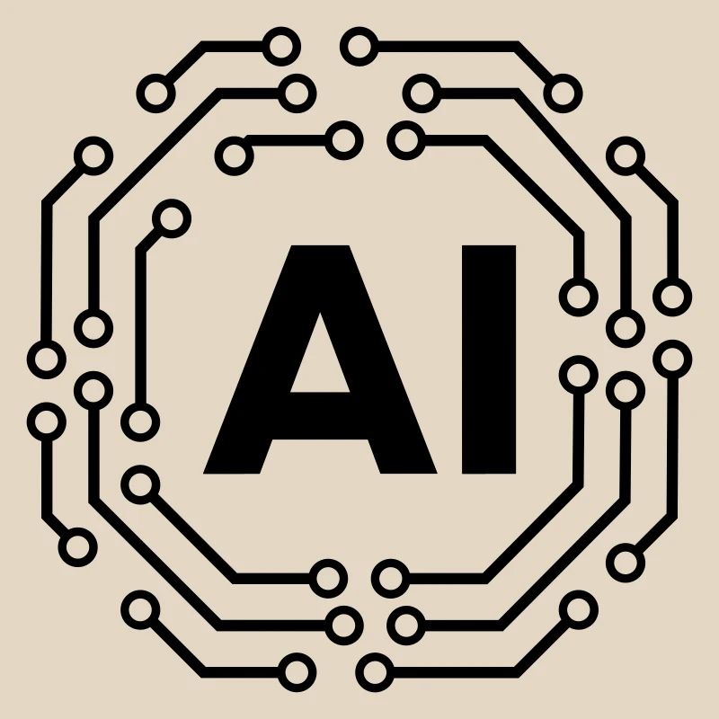 AI Icon Badge Logo Artificial Intelligence Logo