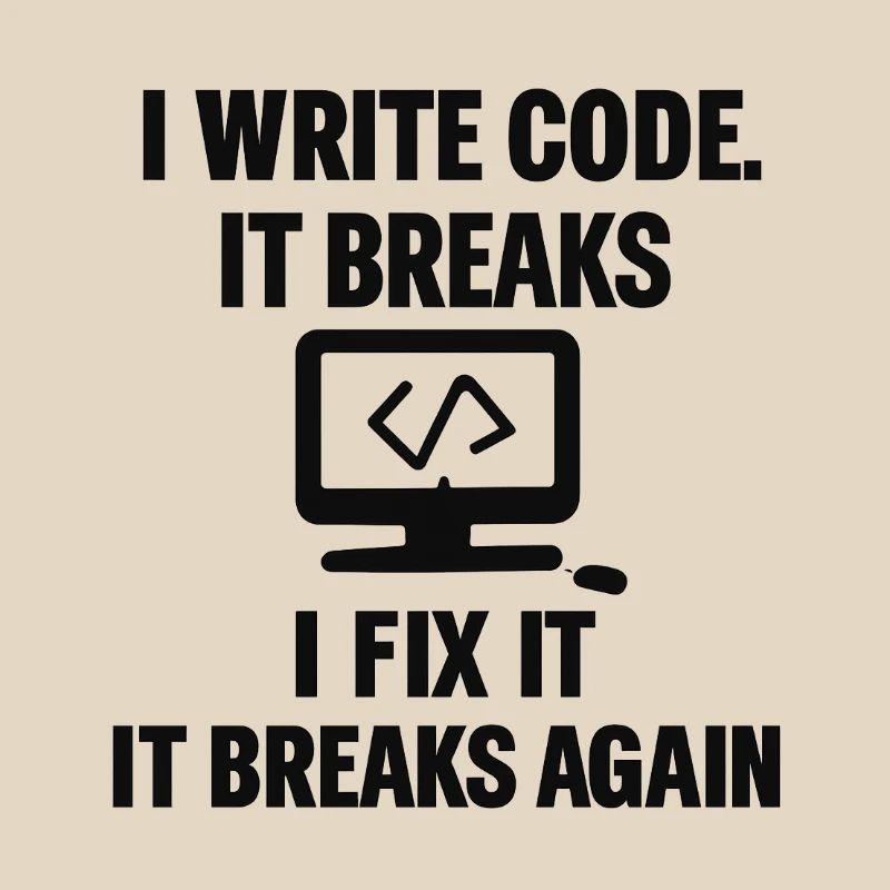 J’écris du code – T-shirt de programmeur drôle