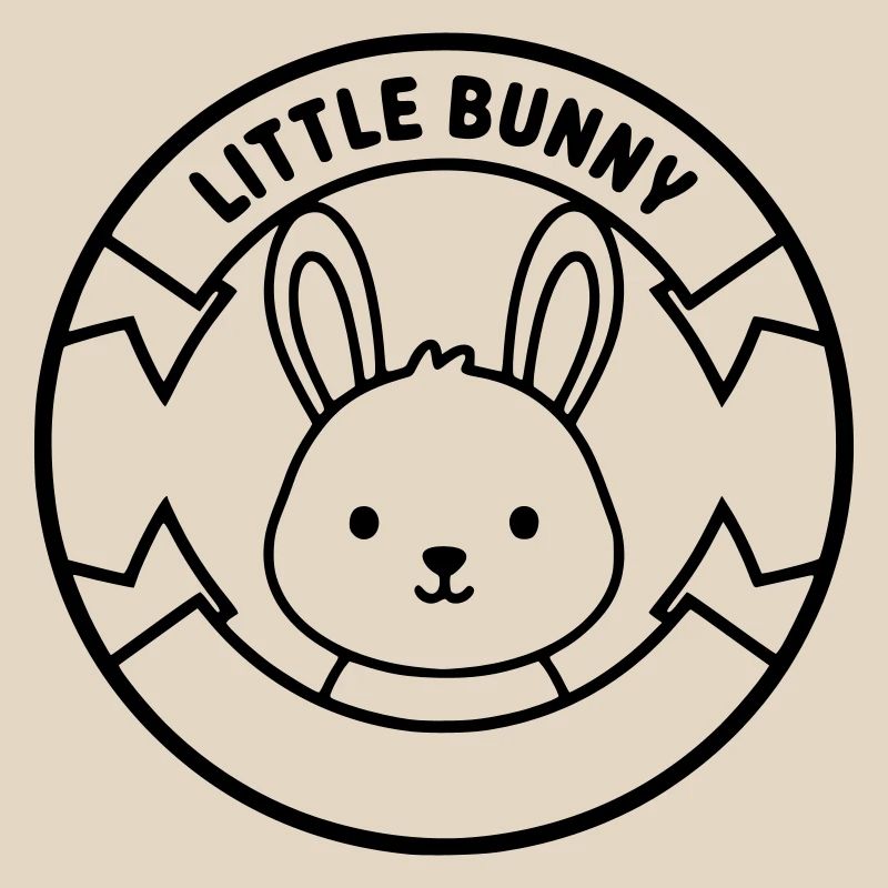 Badge du logo du petit lapin Mignon