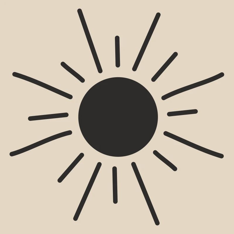 Cheerful drawn sun