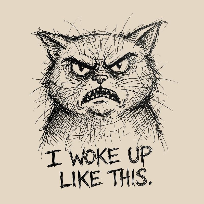 Wütige Katzen-Scribble