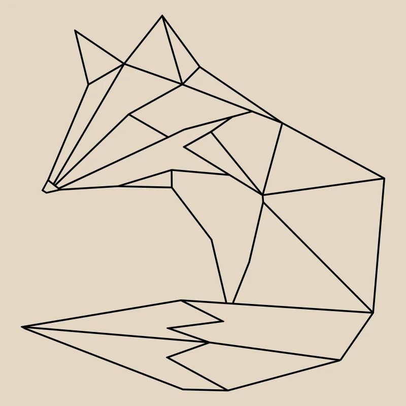 Fox in ORGAMI style Liniar