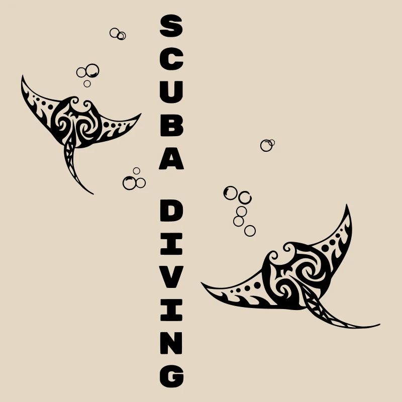 Tauchen – Stammes-Mantarochen-Design
