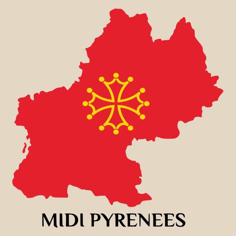 Karte der Midi-Pyrénées