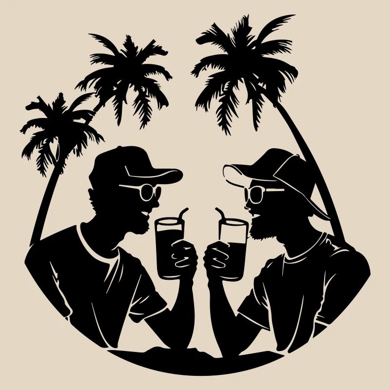Palm Trees Party Holiday Silhouette
